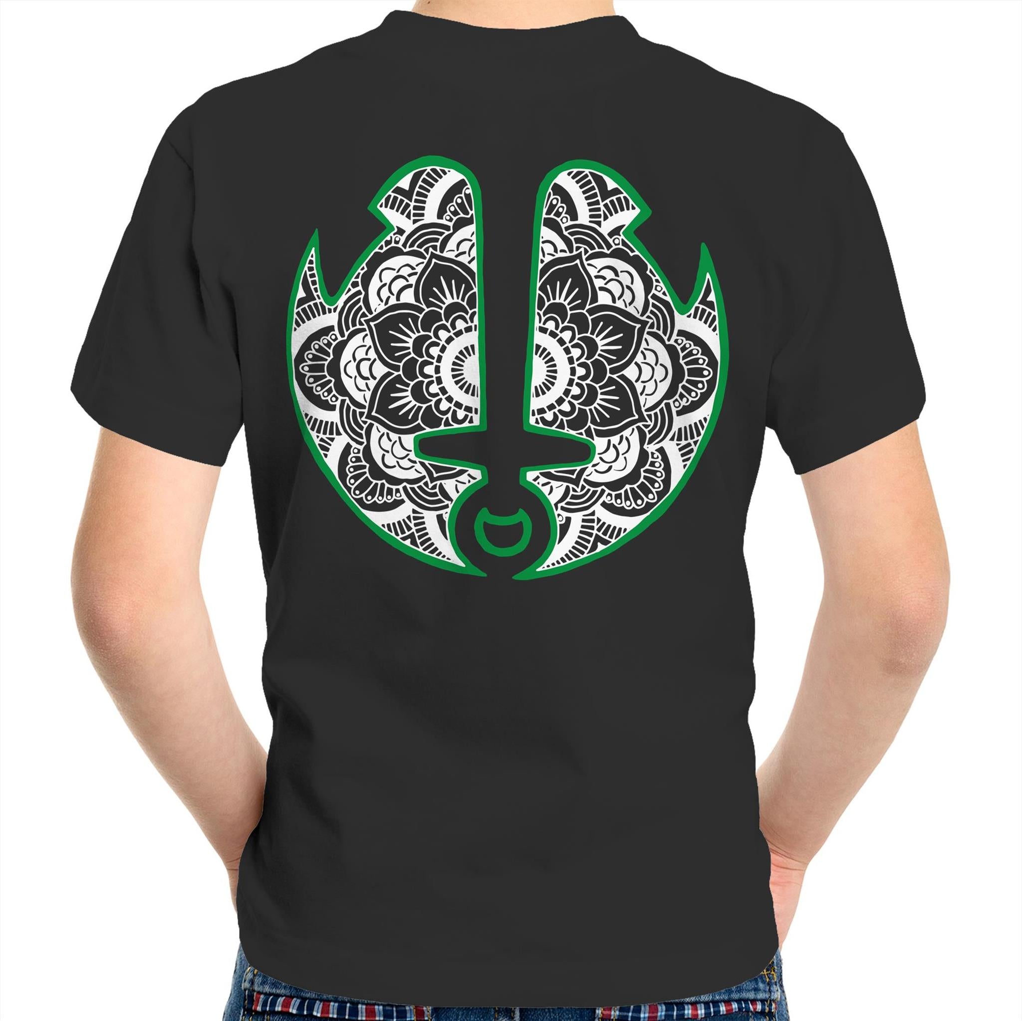 Green WSTS Mandala Youth Crew T-Shirt